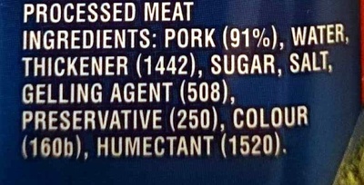 Processed Pork Meat - Ingredients - en