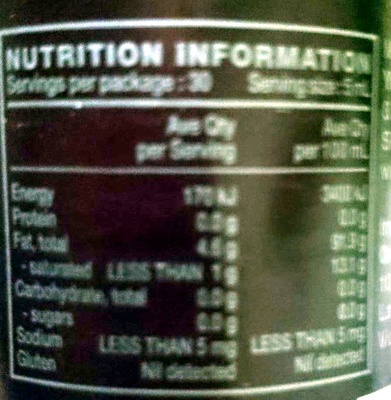 Pure Sesame Pil - Nutrition facts