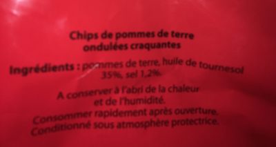 Chips craquantes - Ingredients