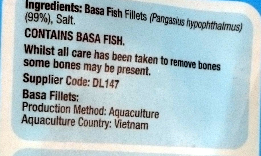 Basa Fish Fillets Skinned and Boned - Ingredients - en