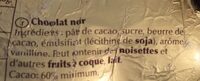 Lapin or chocolat noir - Ingredients - fr