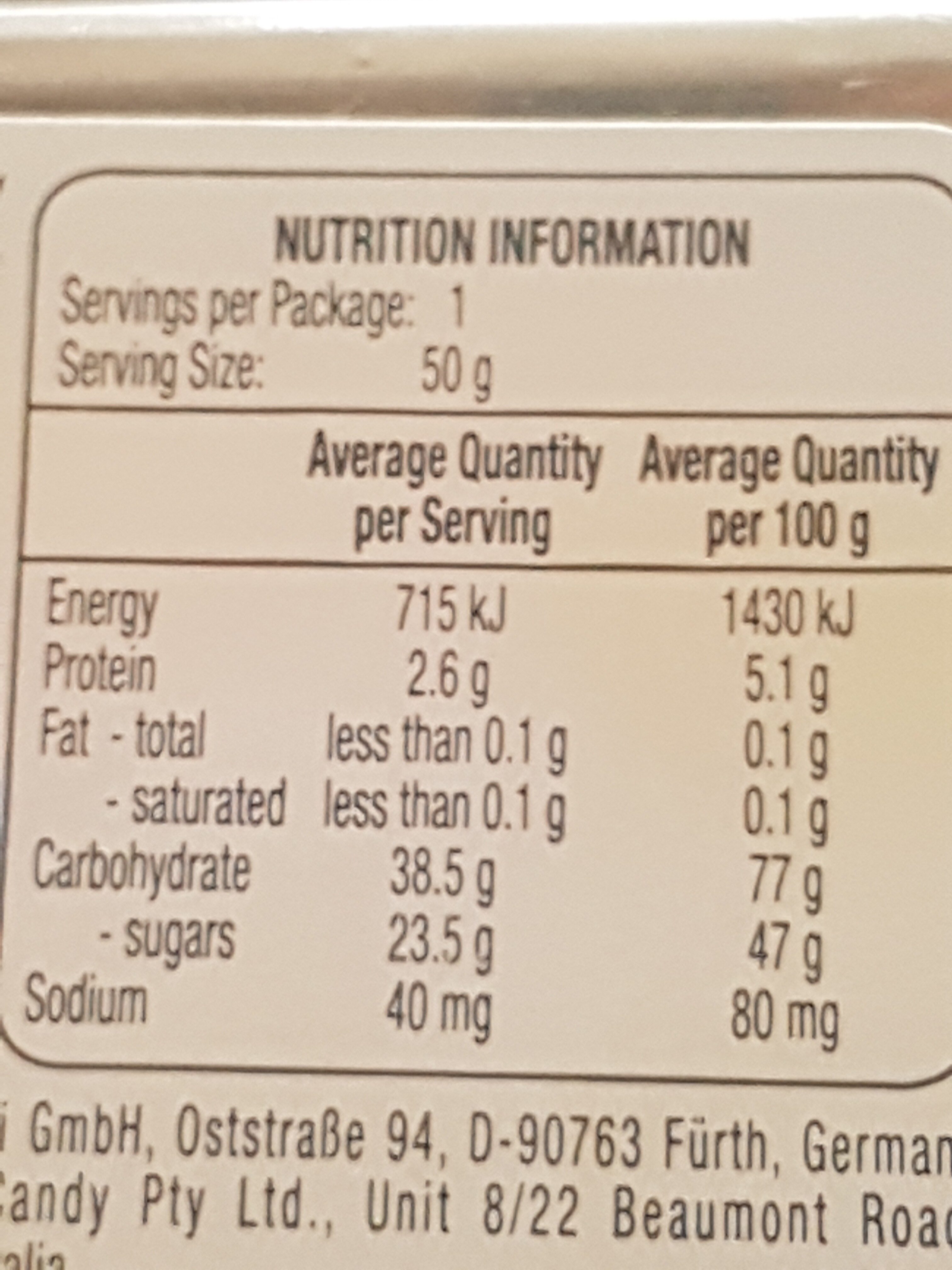 Trolli xxl Burger - Nutrition facts - en