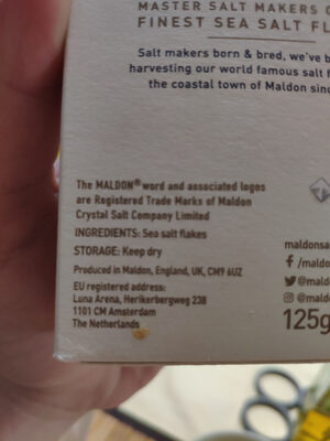 Sea Salt Flakes - Ingredients