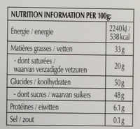 Excellence Dark Chilli - Nutrition facts - en