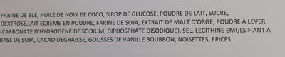Quadratini vanille 125g - Ingredients - fr