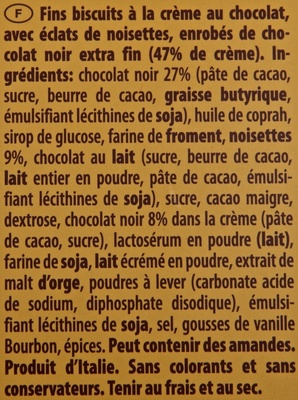 Dark Hazelnut - Loacker - Ingredients