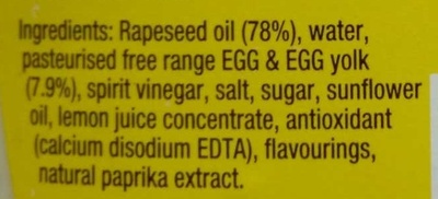 Real Mayonnaise - Ingredients - en