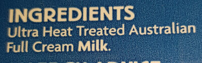 Full Cream Milk - Ingredients