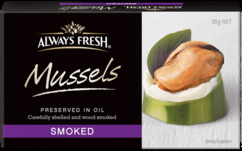 Always Fresh Mussels Preserved in Oil - Product
