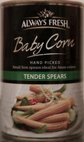 Always Fresh Baby Corn Tender Spears - Product - en