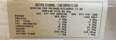 Cinnamon donut 12 pk - Nutrition facts - en