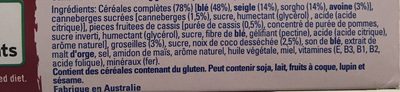 Weet-bix Blends Cranberry + Coconut - Ingredients - fr