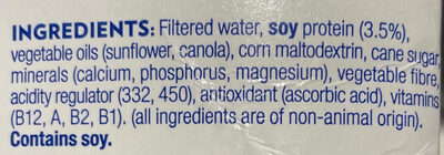 Soy milk - Ingredients