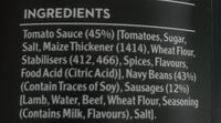 Beanz and Sausages - Ingredients - en