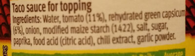 Taco Sauce - Ingredients - en