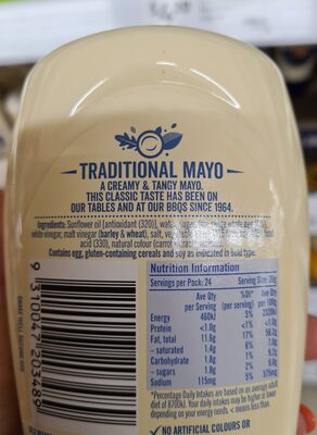 Praise Traditional Creamy Mayonnaise 490G - Ingredients - en