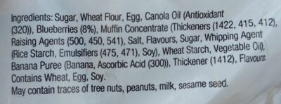 Blueberry Mega Muffin - Ingredients