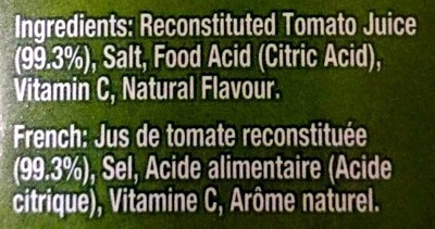 Tomato juive - Ingredients