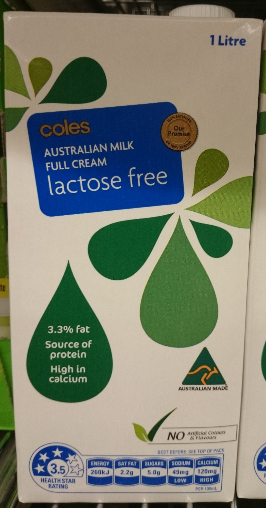 Coles Lactose Free Milk Full Cream - Product - en