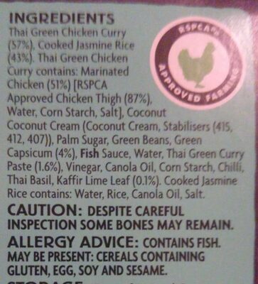 Thai green chicken curry - Ingredients - en