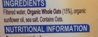 Oat Milk it's Organic Unsweetened Original - Ingredients - en