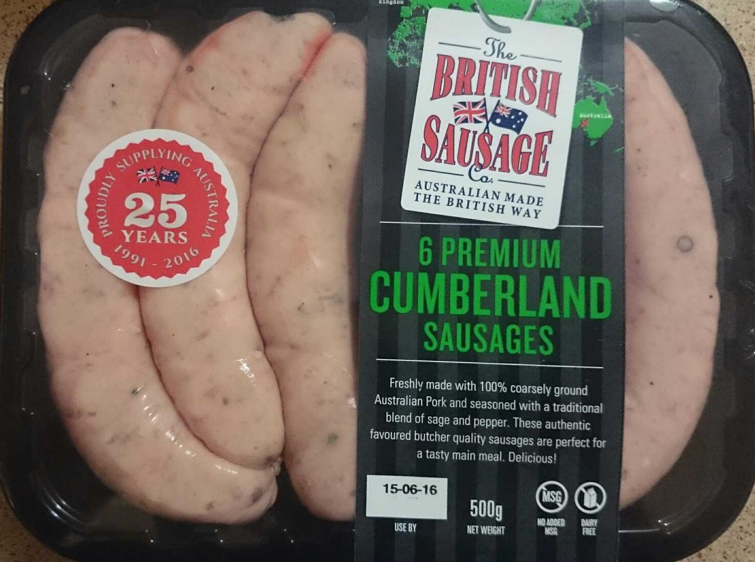 6 Premium Cumberland Sausages - Product - en