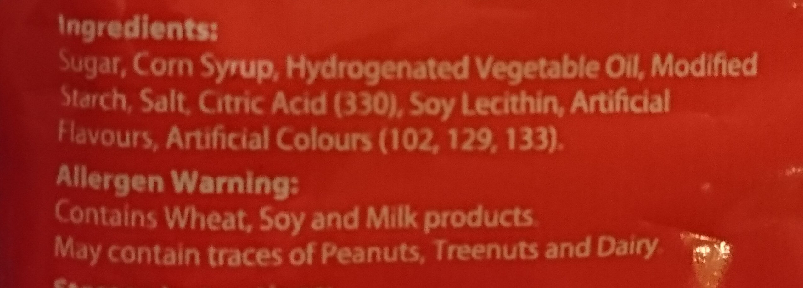 Fruit Chews - Ingredients - en
