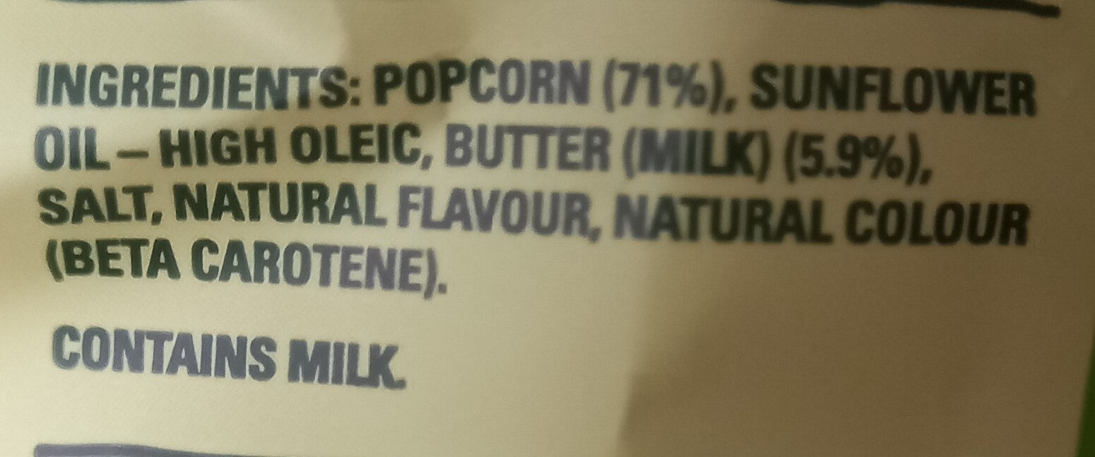 Cobbs popcorn - Ingredients - en