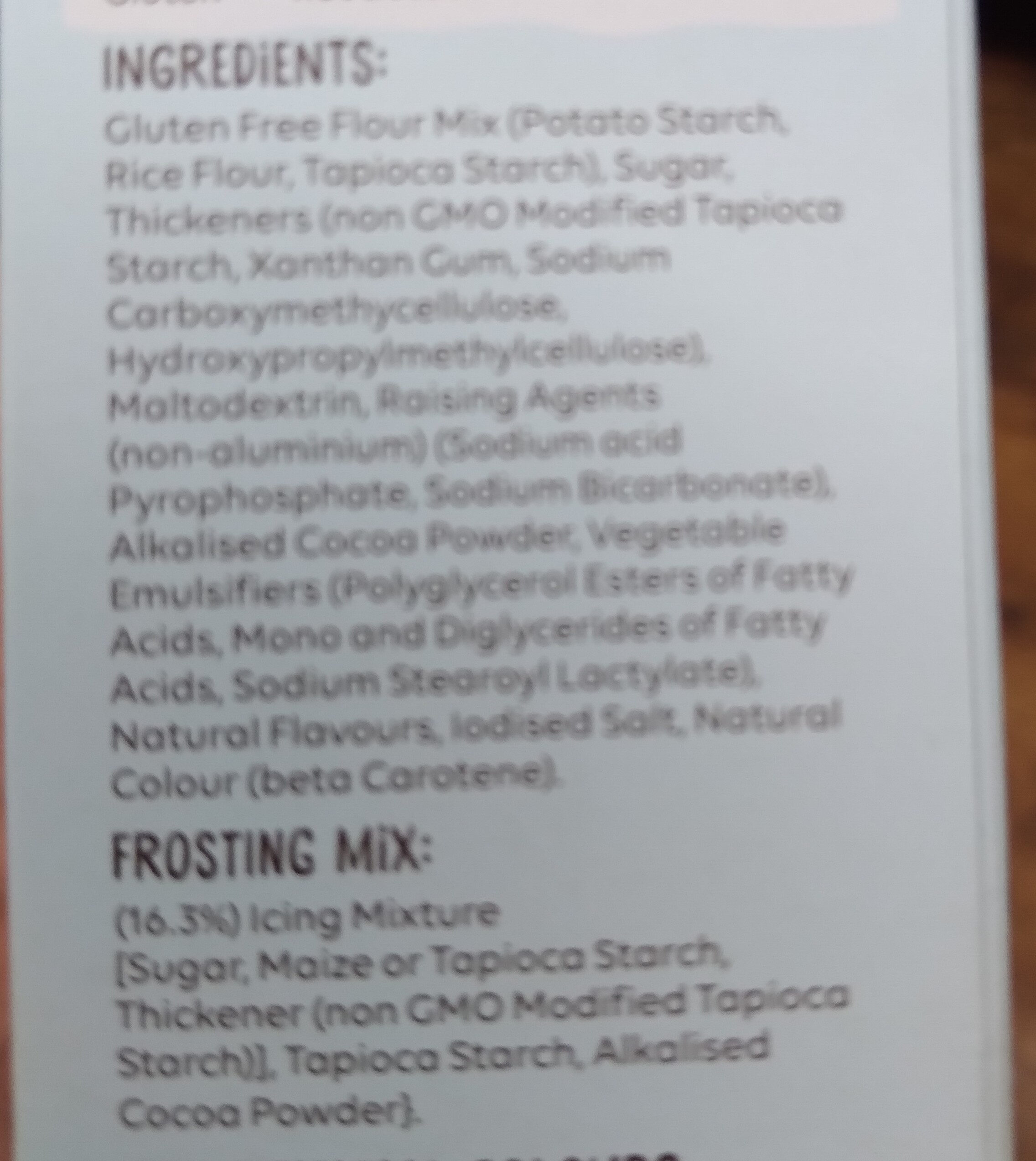 Marble Cake Mix - Ingredients - en