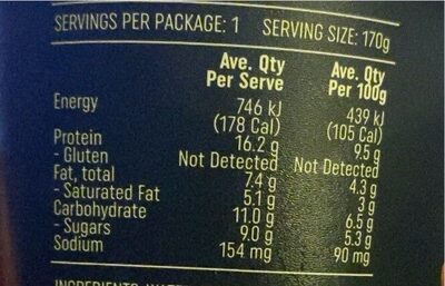 High protein chocolate pudding - Nutrition facts - en