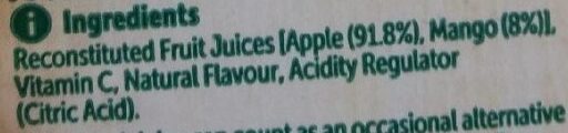 Apple & mango juice - Ingredients - en