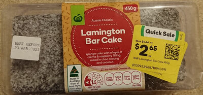 Aussie Classic Lamington Bar Cake - Product