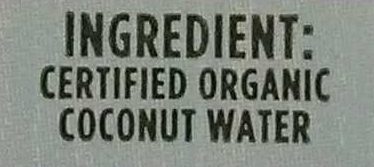 King Coconut Water - Ingredients - en