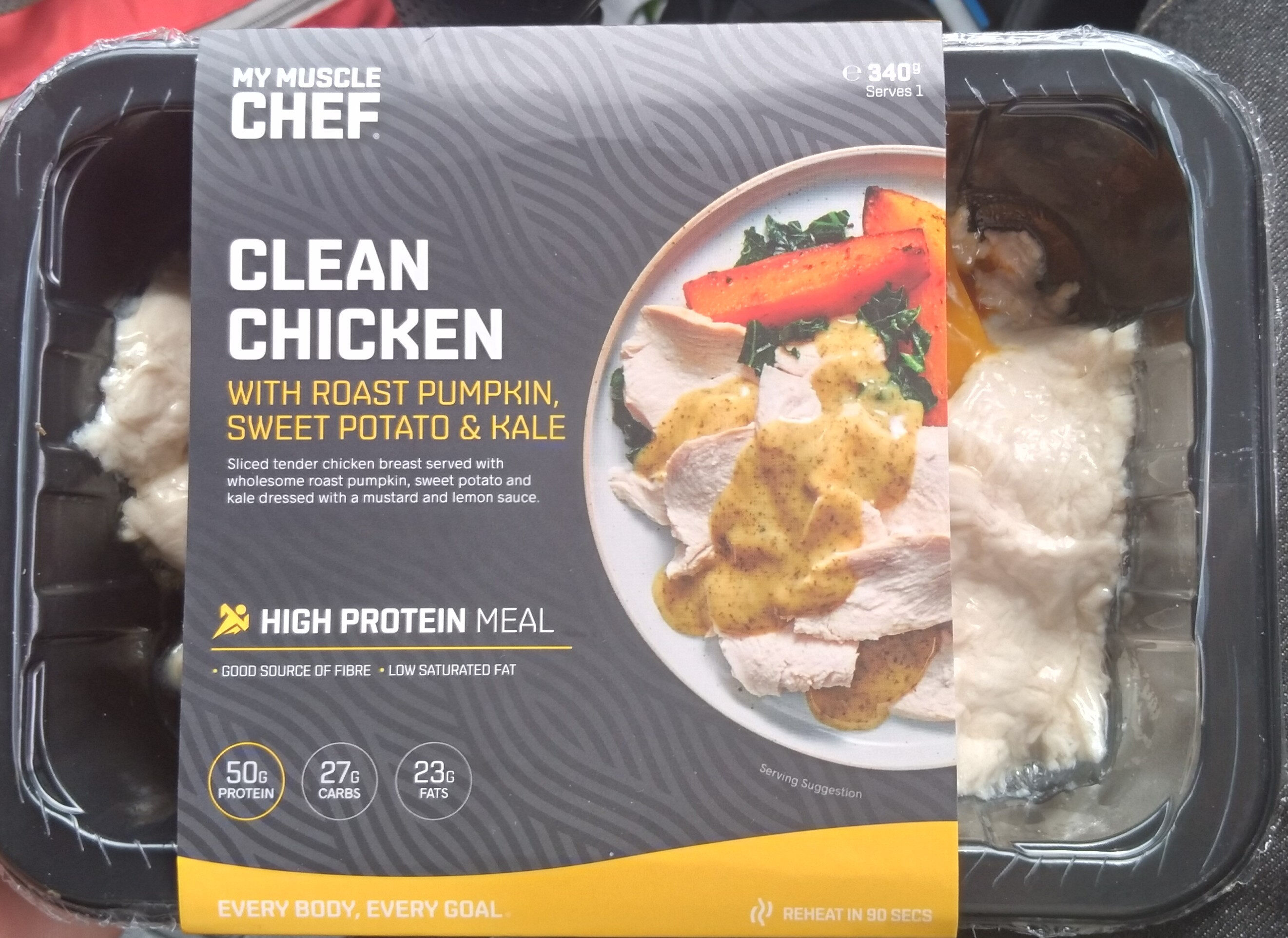 Clean Chicken with Roast Pumpkin, Sweet Potato & Kale - Product - en