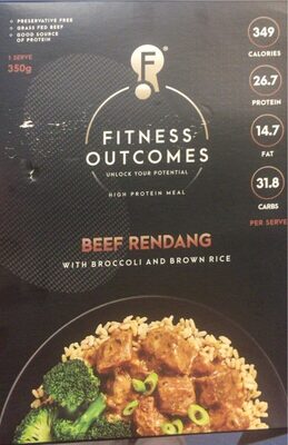Beef rendang with broccoli and brown rice - Product