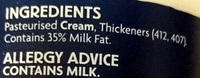 Thickened cream - Ingredients - en