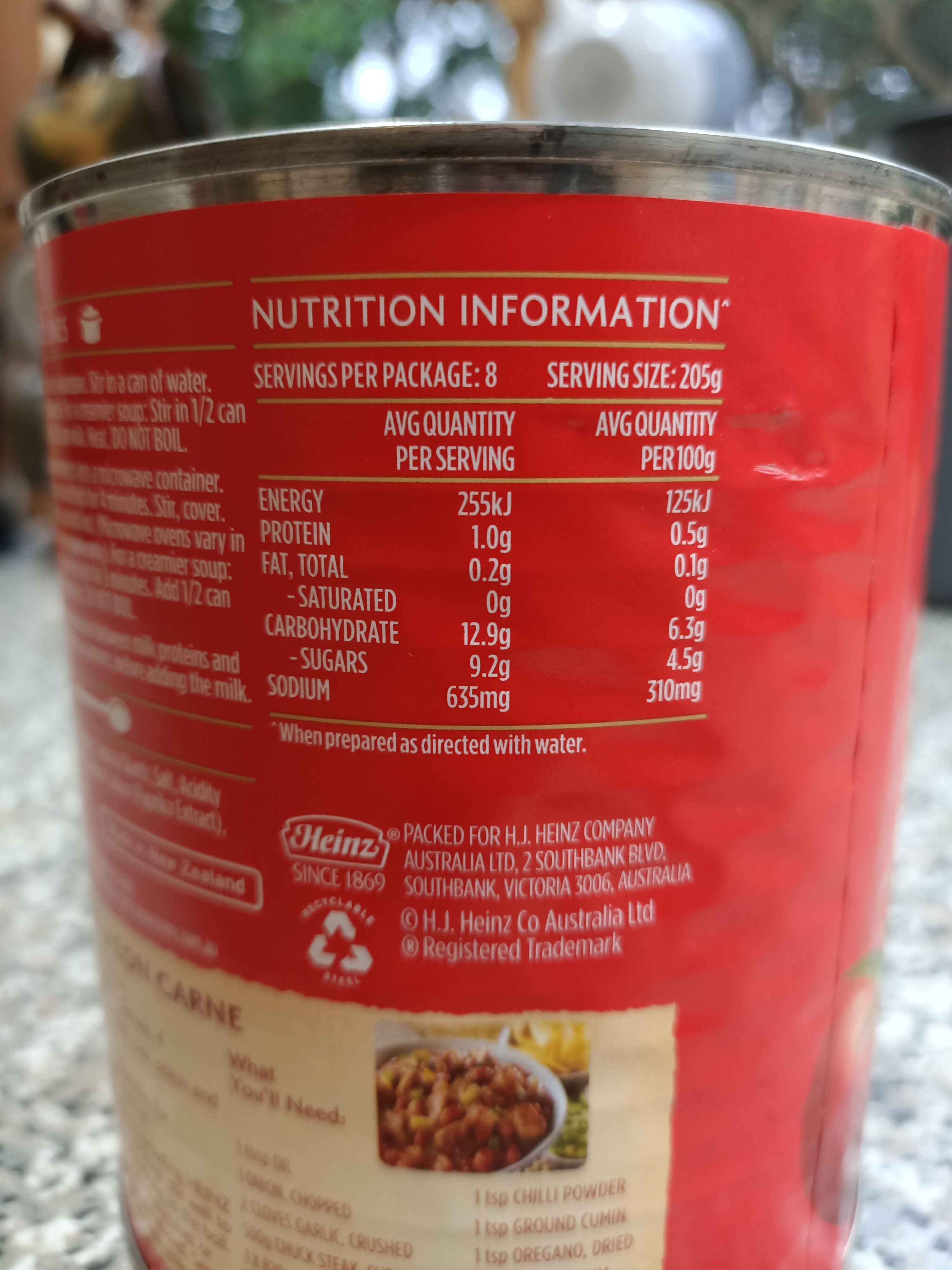 Big Red Tomato Soup - Nutrition facts - en