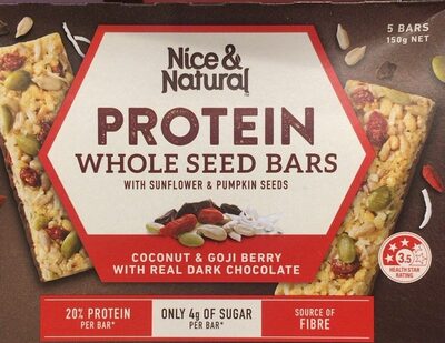 Protein Whole Seed Bars with Sunflower & Pumpkin Seeds - Product